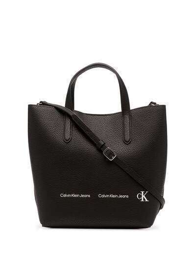 Calvin Klein сумка-тоут из зернистой кожи с логотипом