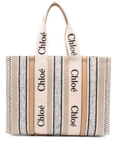 Chloé сумка-тоут с логотипом