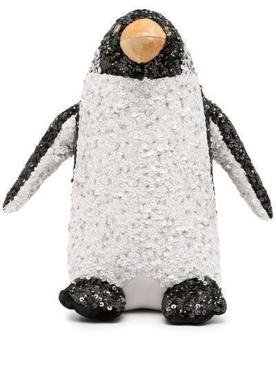 Anke Drechsel бархатная игрушка пингвин с вышивкой пайетками
