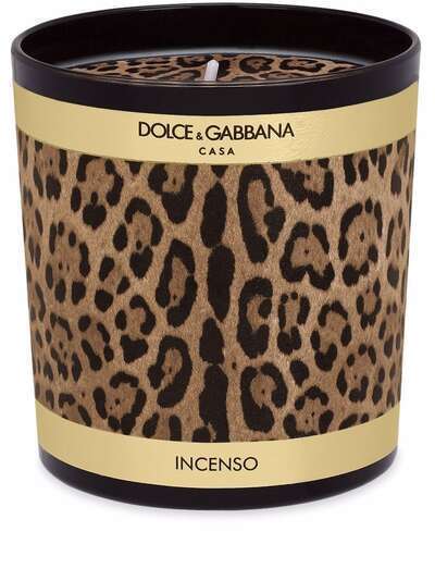 Dolce & Gabbana свеча с леопардовым принтом