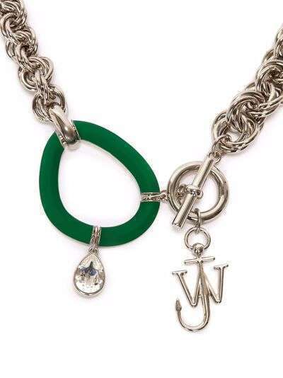 JW Anderson OVERSIZED LINK CHAIN CHOKER WITH CRYSTAL