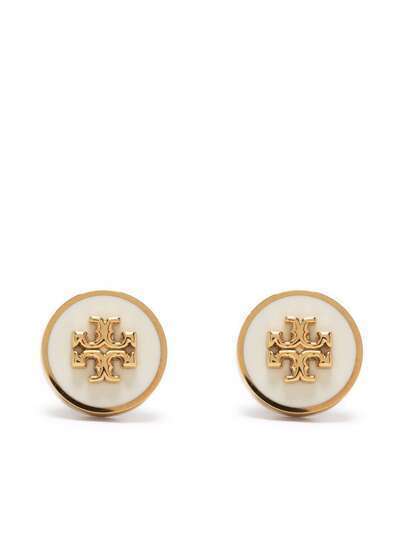 Tory Burch Kira enamel circle-stud earrings