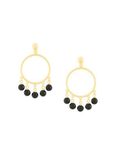 Eshvi fang pearl charm earrings