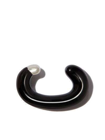 Marla Aaron MARLA A SS BLK ENAMEL EAR CUFF