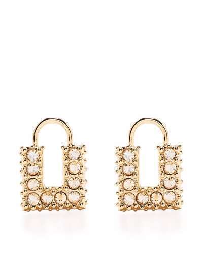 Elisabetta Franchi embellished-logo earrings
