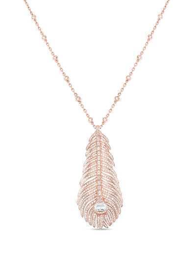 Boucheron колье Plume de Paon из розового золота с бриллиантами