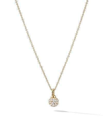 David Yurman 18kt yellow gold Solari diamond pendant necklace