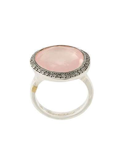 Rosa Maria pink quartz and diamond cocktail ring