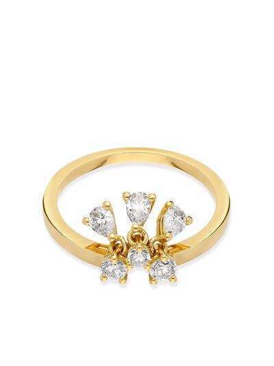 Delfina Delettrez кольцо Dancing Diamond Flower из желтого золота с бриллиантами