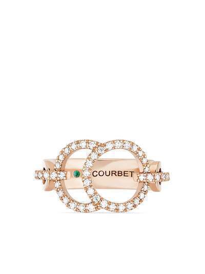 Courbet кольцо Celeste из розового золота с бриллиантами