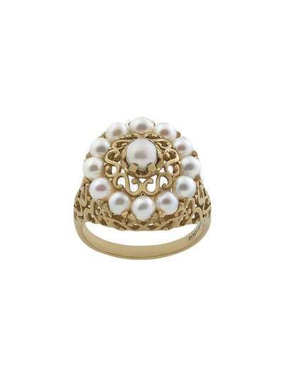 Dolce & Gabbana кольцо Romance из желтого золота с жемчугом