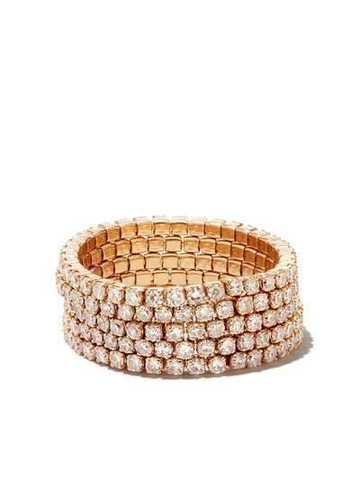 SHAY кольцо 5 Thread из желтого золота с бриллиантами