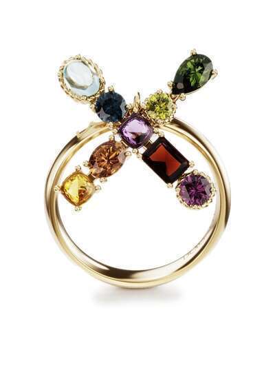 Dolce & Gabbana кольцо Rainbow Alphabet X из желтого золота