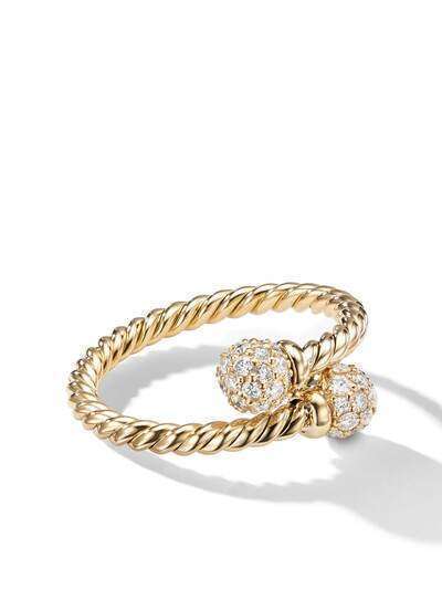 David Yurman кольцо Solari Bypass из желтого золота с бриллиантами