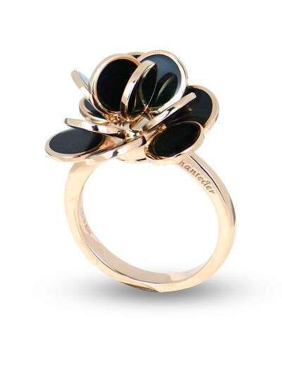 CHANTECLER эмалированное кольцо Paillettes из розового золота