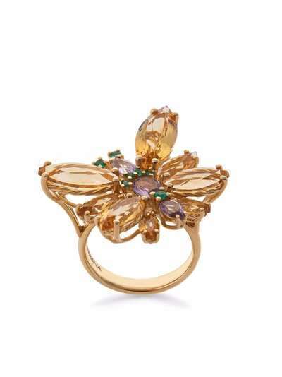 Dolce & Gabbana кольцо Spring из желтого золота с камнями
