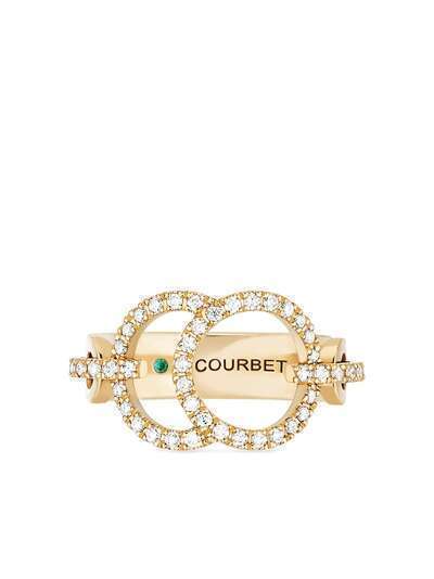 Courbet кольцо Celeste из желтого золота с бриллиантами
