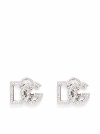 Dolce & Gabbana серьги из белого золота с сапфирами