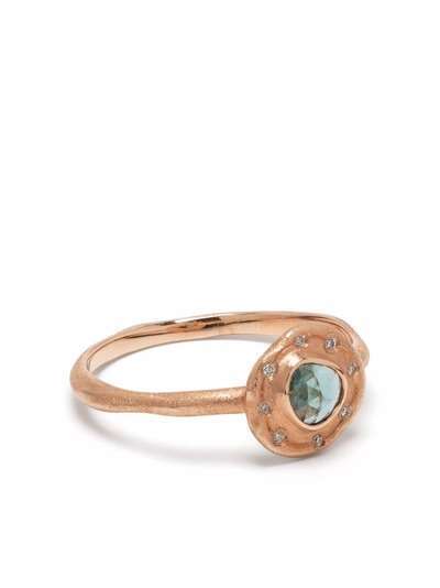 Sirciam кольцо Seeing Eye из розового золота с турмалином и бриллиантами