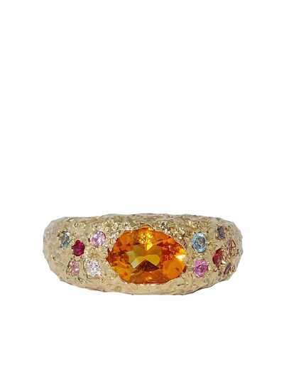 SUSANNAH KING кольцо Bon Bon из желтого золота с камнями