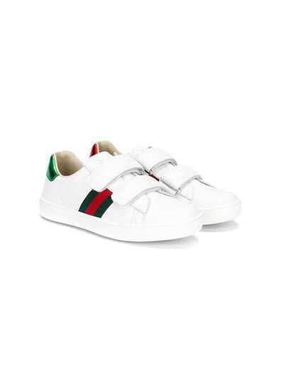 Gucci Kids кроссовки с застежками на липучках 455448CPWP0