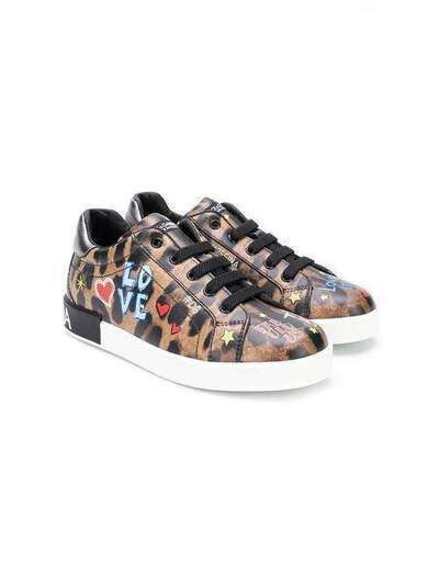 Dolce & Gabbana Kids leopard print sneakers D10656AV686