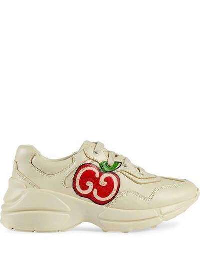 Gucci Kids кроссовки Rhyton с логотипом GG 611809DRW00