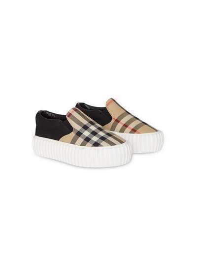 Burberry Kids слипоны в клетку Vintage Check 8015274