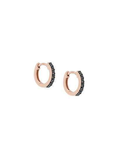 Astley Clarke серьги-кольца Mini Halo из розового золота с бриллиантами