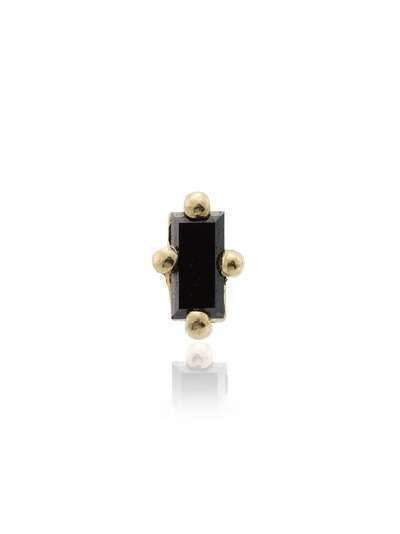 Lizzie Mandler Fine Jewelry серьга-гвоздик из желтого золота с черным бриллиантом