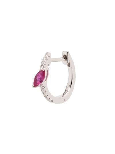 Roxanne First серьга-кольцо из белого золота с бриллиантом и розовым сапфиром