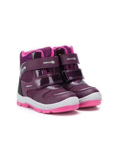 Geox Kids зимние ботинки с ремешками на липучках B943UA0HIFUC8222