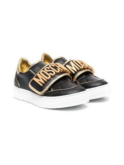 Moschino Kids кеды с логотипом