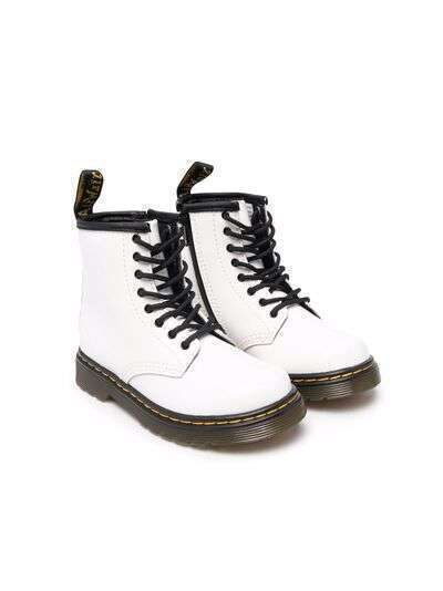 Dr. Martens Kids лакированные ботинки на шнуровке