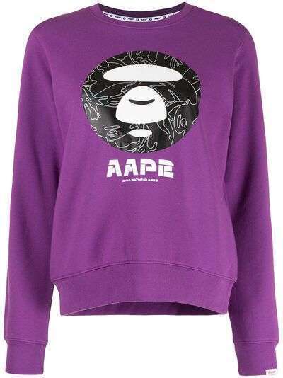 AAPE BY *A BATHING APE® толстовка с круглым вырезом и логотипом