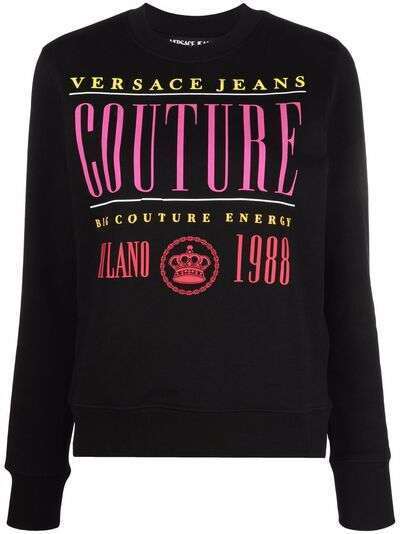 Versace Jeans Couture толстовка с надписью и логотипом