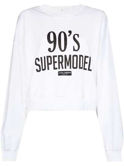 Dolce & Gabbana толстовка с приспущенными плечами и принтом '90s Supermodel
