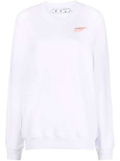 Off-White painted Arrow-print sweatshirt