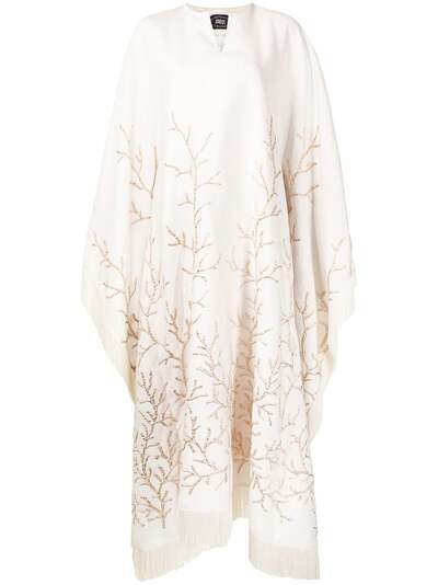 Taller Marmo платье-кафтан Les Corales с вышивкой