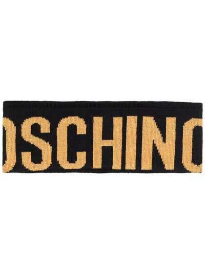 Moschino шерстяная повязка на голову с логотипом