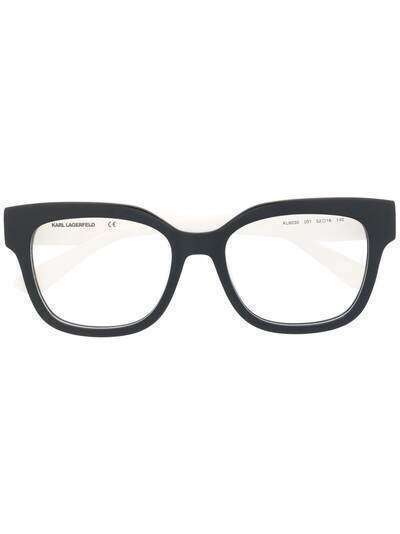 Karl Lagerfeld очки в двухцветной квадратной оправе