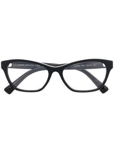 Valentino Eyewear очки в прямоугольной оправе с логотипом VLogo
