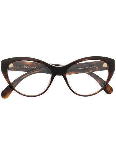 Gucci Eyewear очки в оправе 'кошачий глаз' с логотипом GG