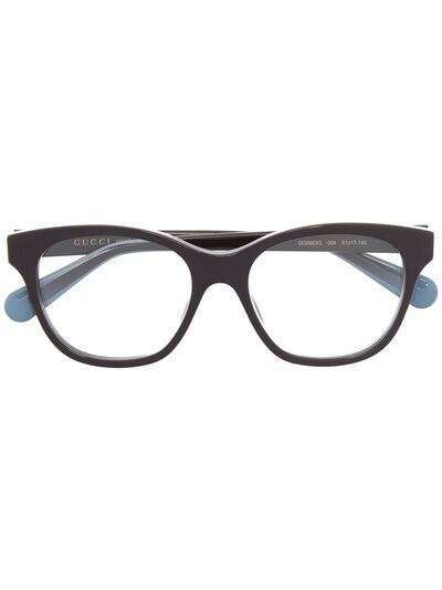 Gucci Eyewear очки в квадратной оправе с логотипом Interlocking G