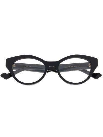 Gucci Eyewear очки в оправе 'кошачий глаз' с логотипом GG