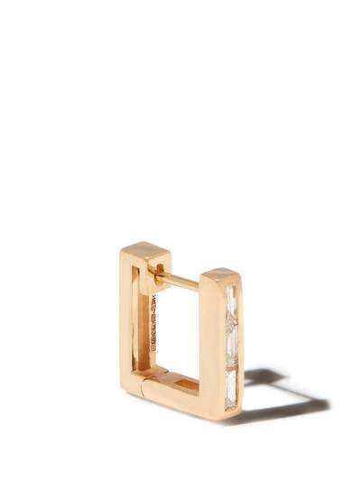 Lizzie Mandler Fine Jewelry квадратные серьги из желтого золота с бриллиантами