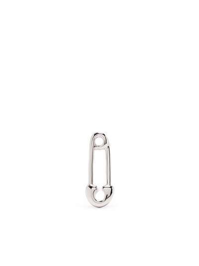 Djula серьга Safety Pin из белого золота с бриллиантами