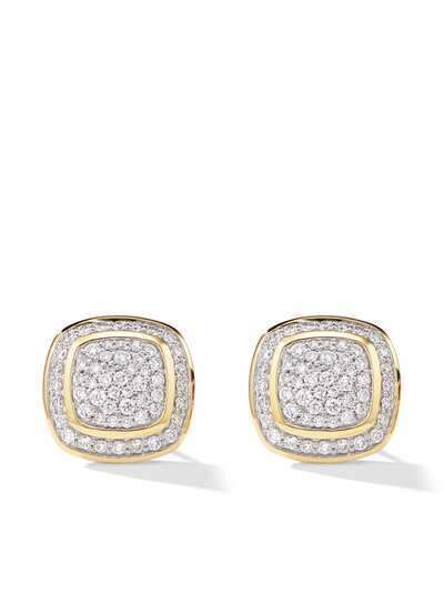 David Yurman 18kt yellow gold Albion diamond stud earrings