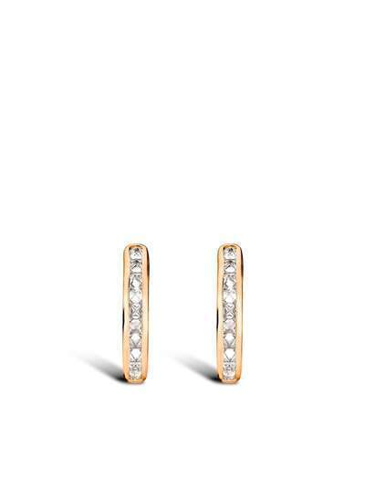 Pragnell серьги-кольца RockChic из розового золота с бриллиантами