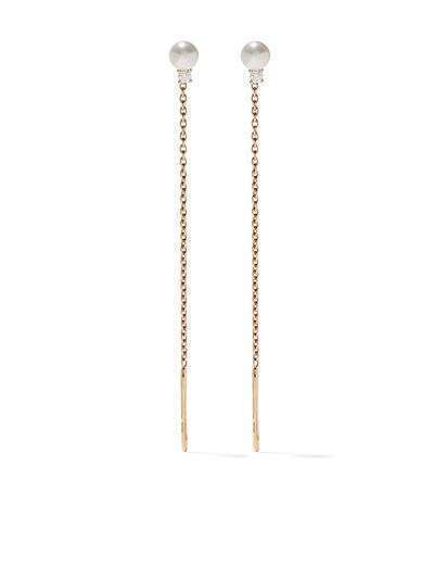 Yoko London золотые серьги Trend с жемчугом и бриллиантами